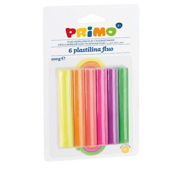 Plastilina, Morocolor, 18 g, 6 culori fluorescente Plastilina, Morocolor, 18 g, 6 culori fluorescente
